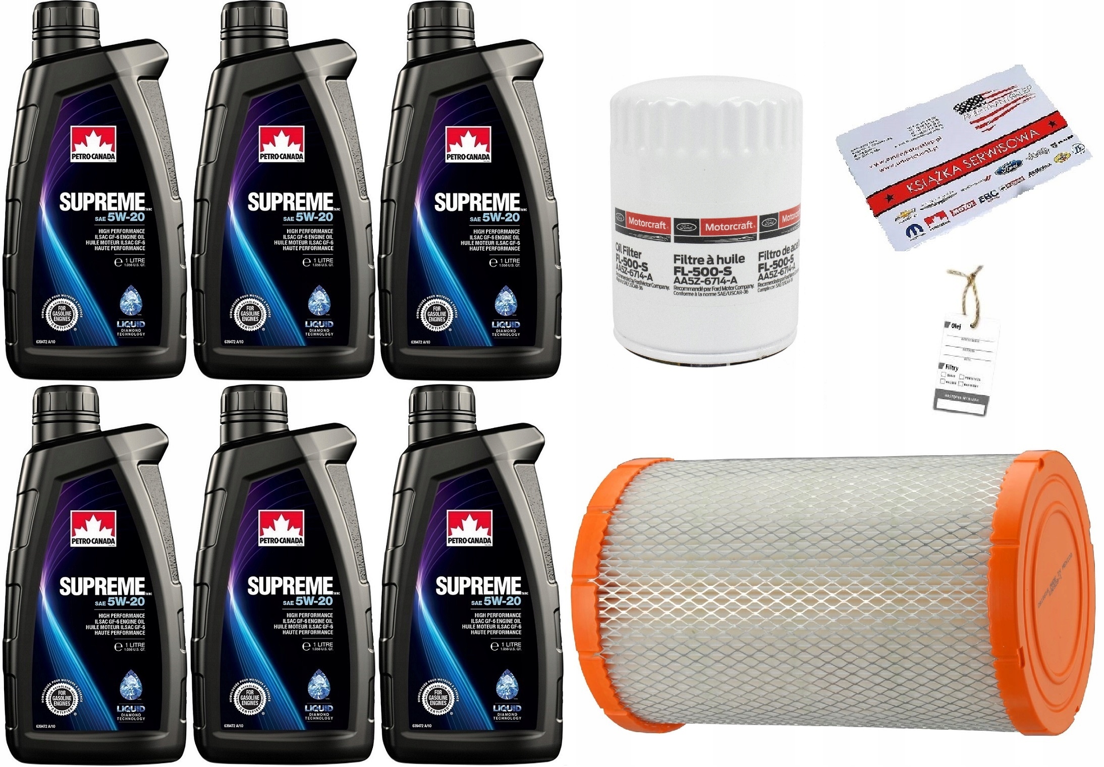 PETRO-CANADA 5W-20 6L + FILTRY ESCAPE 3,0 09-12