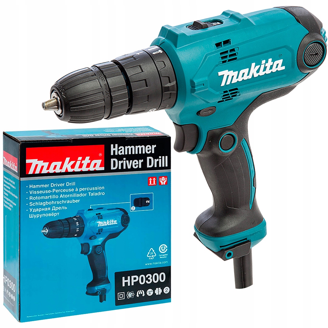 Aku Šroubovák 320W 56 Nm 2-rychlostní Makita HP0300