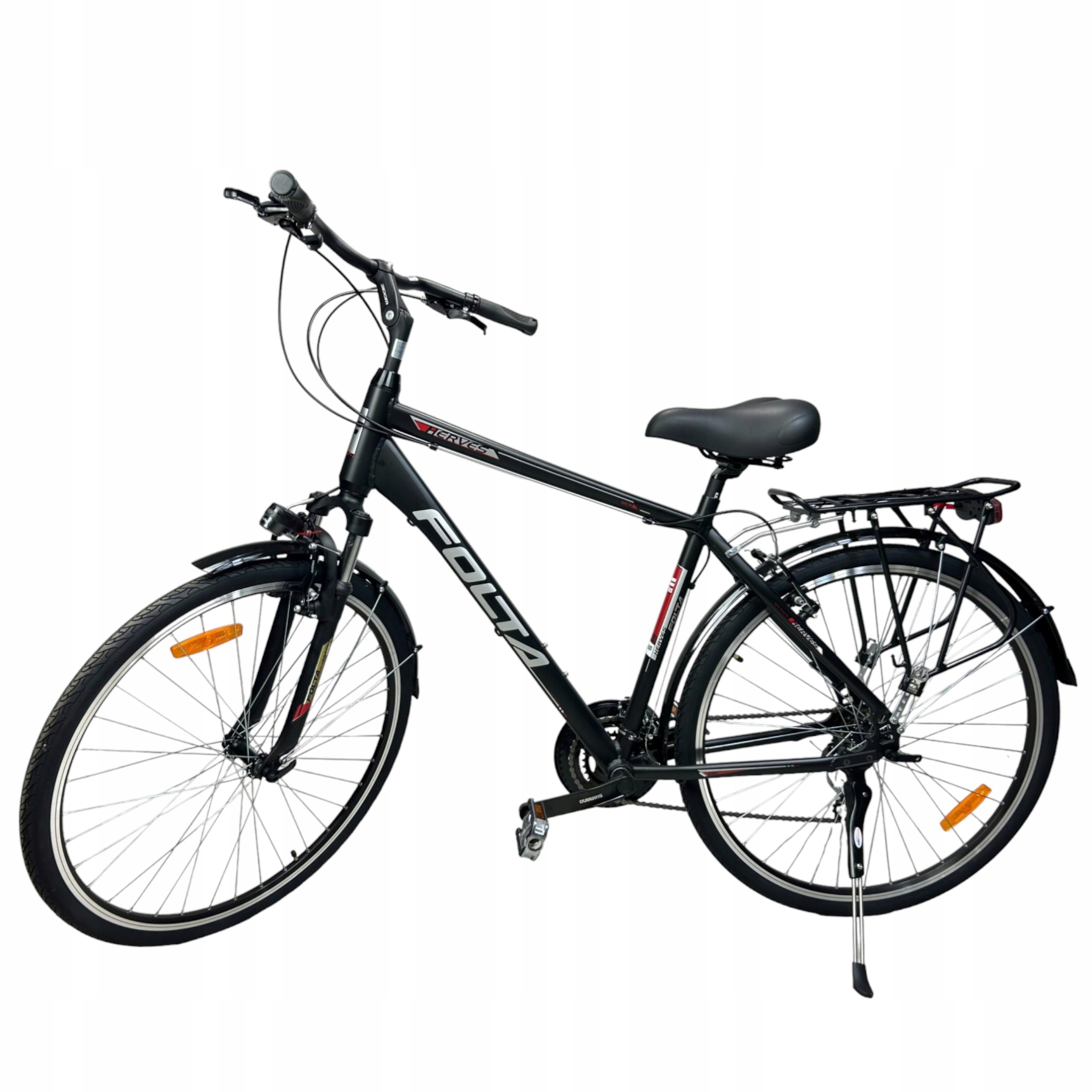 Rower Trekkingowy Folta Herves 28'' Osprzęt Shimano Czerwony Czarny