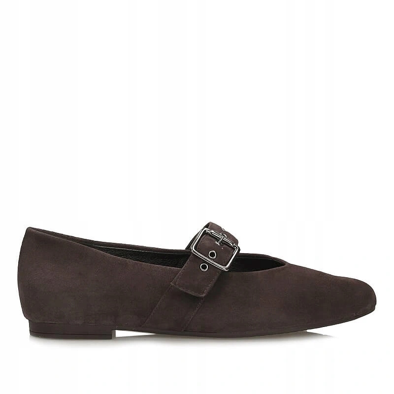 Dámské baleríny Ryłko 0UNP1_3FVF hnědé jane kožené