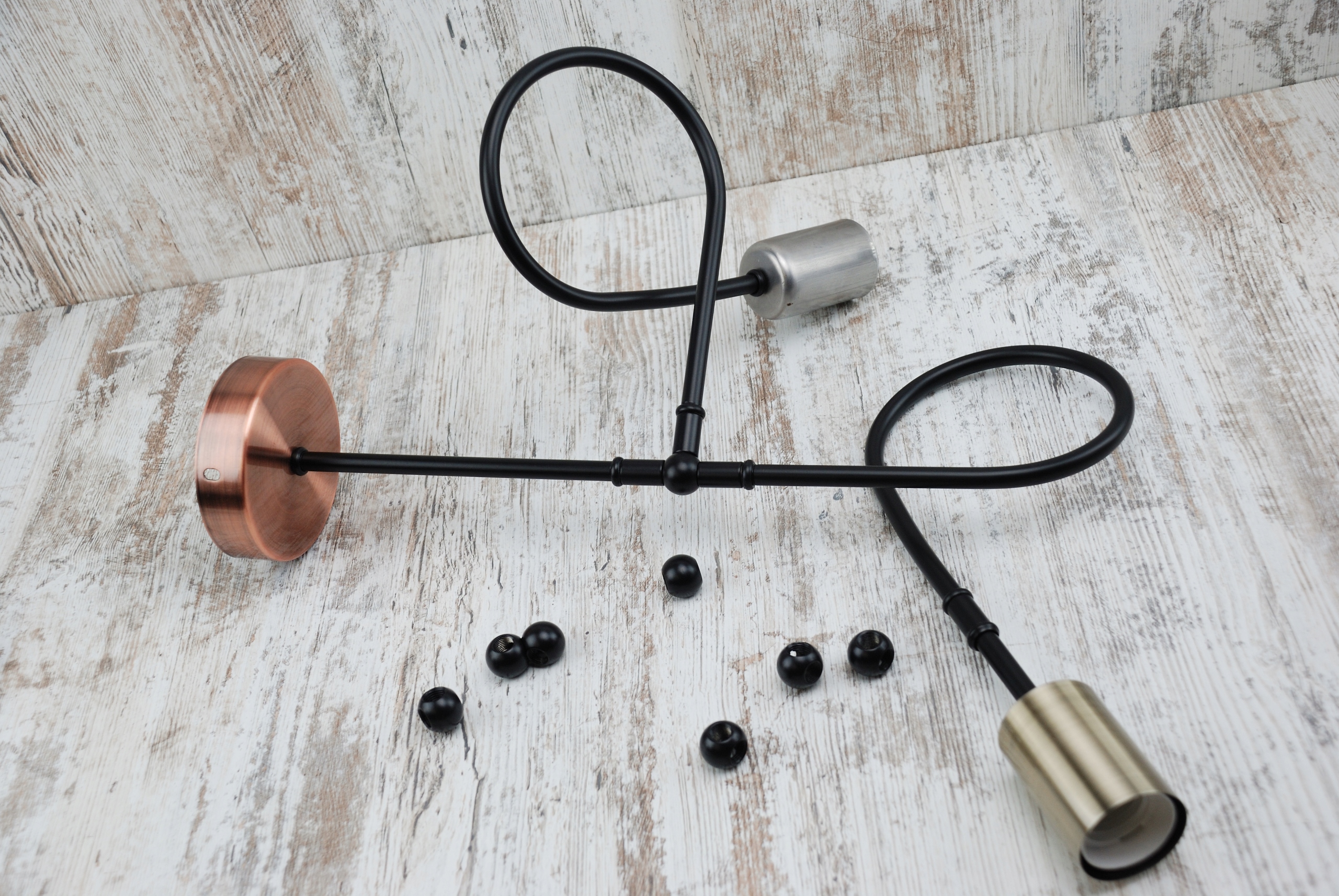 czarny trójnik kula m10 mufa M10 do lamp loft DIY Rodzaj inny