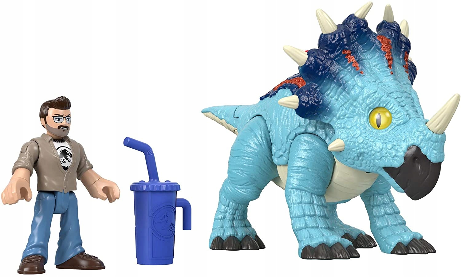 Figurine dinosaure la colo du crÉtac, camion de capture et yaz - jurassic  world - fisher-price imaginext, figurines