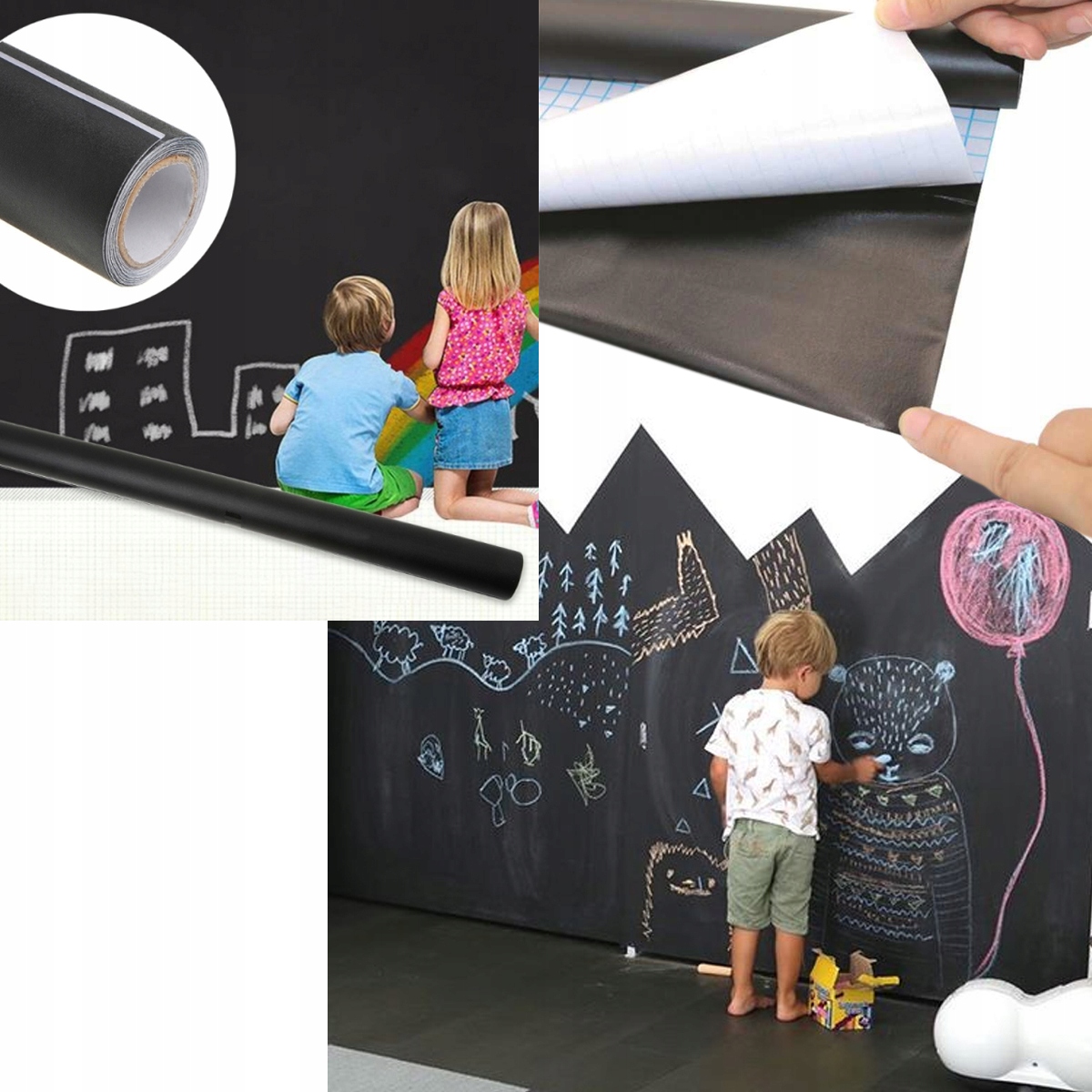 TABLICA KREDOWA SAMOPRZYLEPNA DO CIĘCIA DUŻA NA ŚCIANĘ + KREDA 60x150 CM Rodzaj kredowa