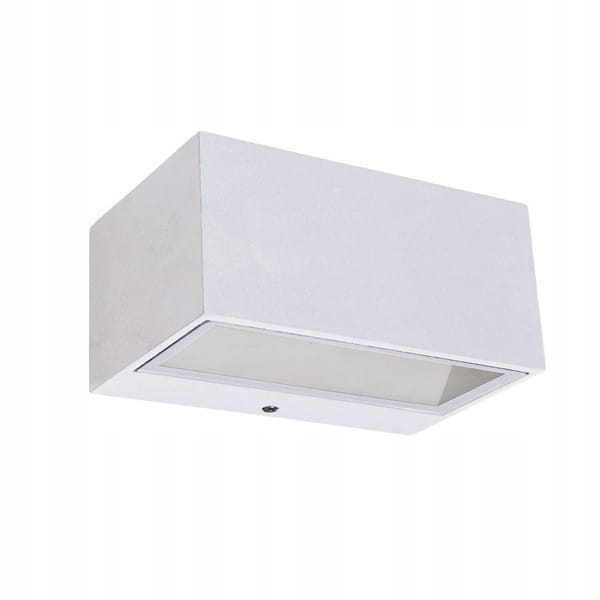 Fasádní lampa venkovní nástěnné Led obdélníková bílá IP54 4000K Lutec