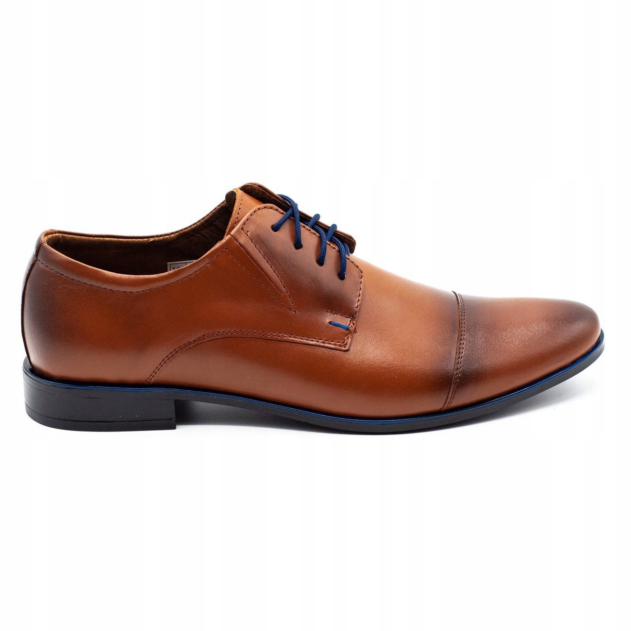 

Buty Męskie Wizytowe Skóra 288 Brąz 42