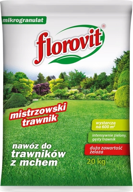 Florovit Mistrzowski Trawnik Nawóz 20kg Gęsta Zieleń Bez Mchu