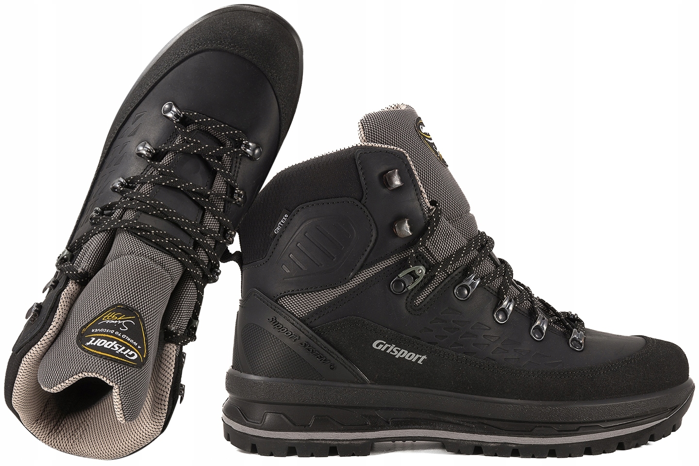 Grisport 15011DV3G Vysoké Pánské Trekové Boty Membrána Kůže vibram 43