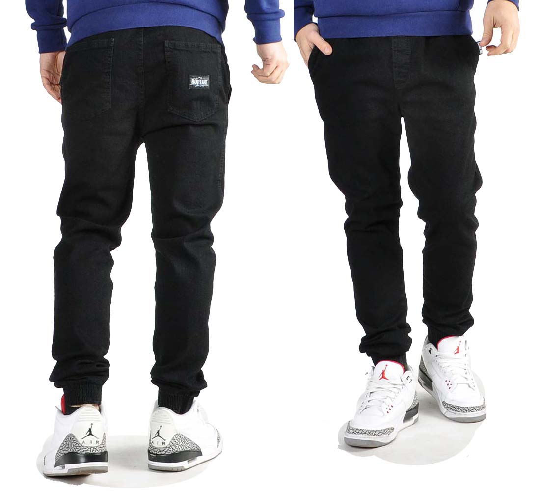 Spodnie XL Bossline Cut Jeans Joggery Czarne