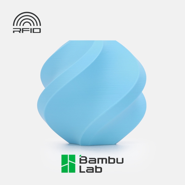 Filament Bambu Lab PLA Matte 1,75mm 1kg - z wielorazową szpulą - Ice Blue