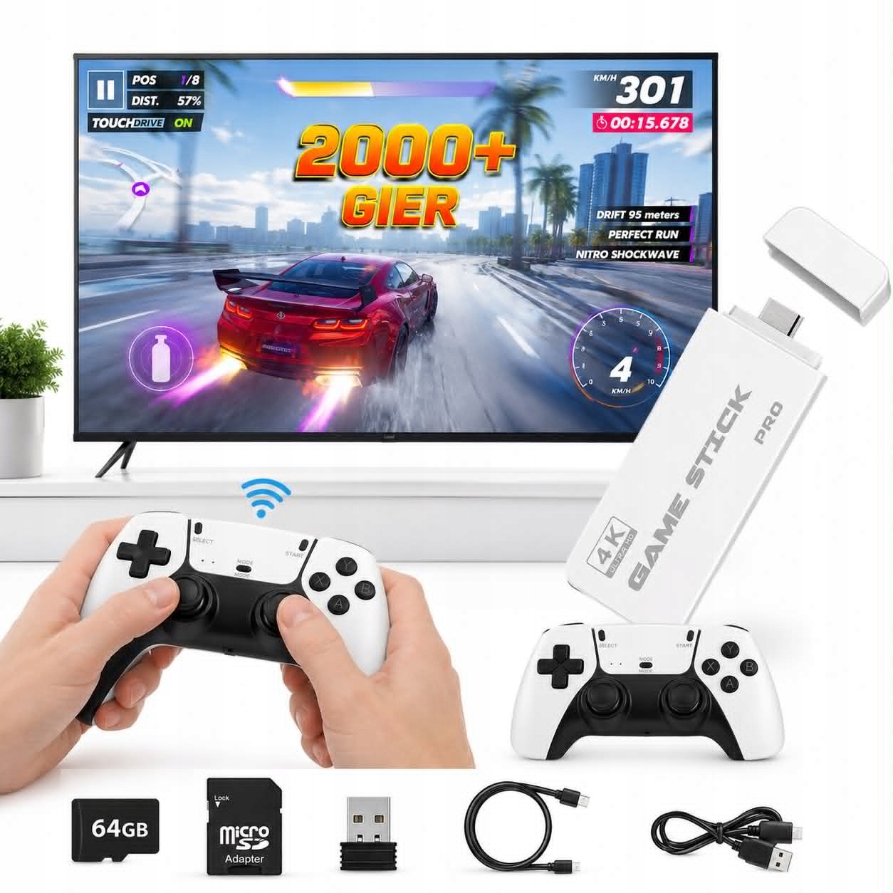 Konsola Gra Do Tv Dla Dzieci I Rodziny 20000 Gier 2 Pady Hdmi Retro Arcade
