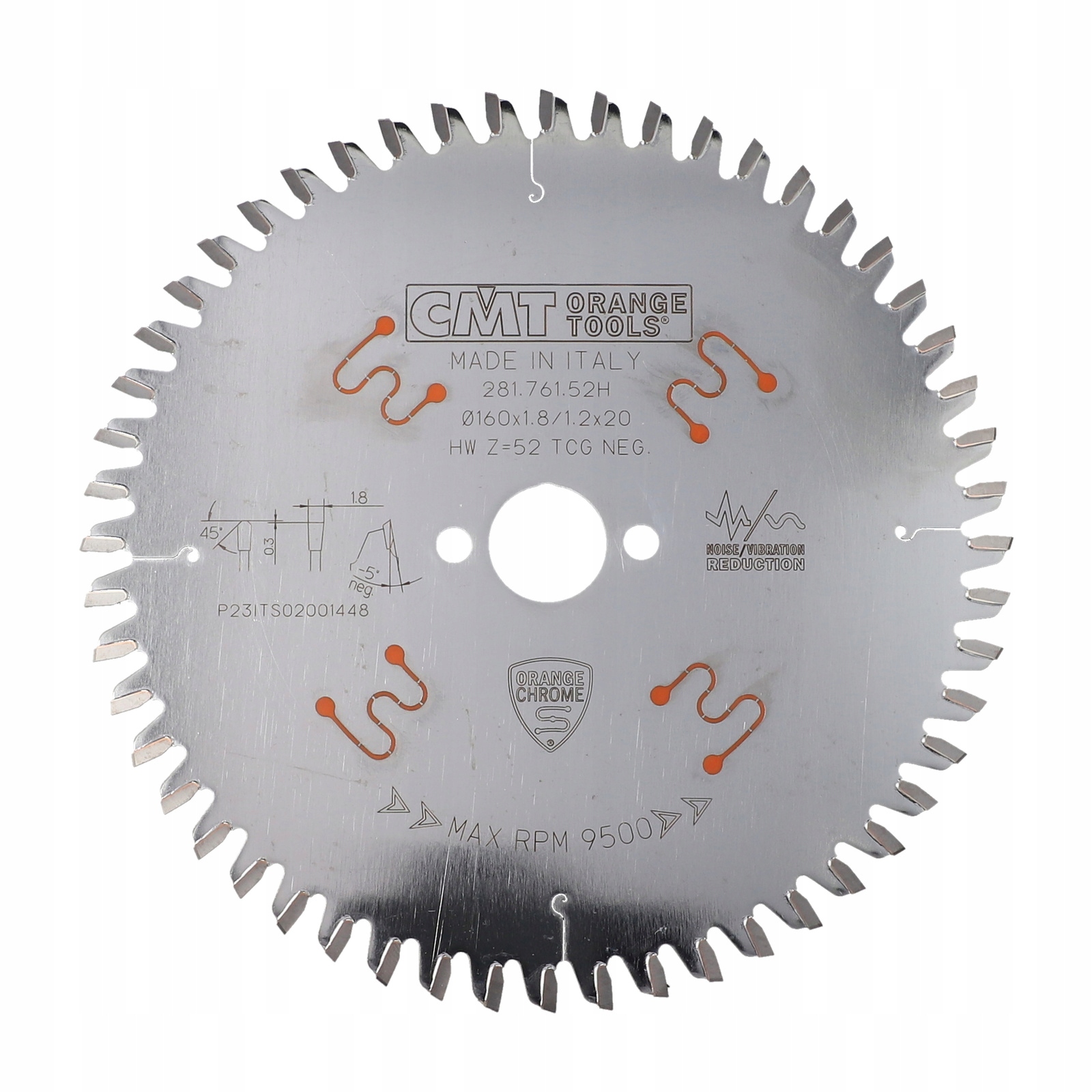 Piła Hm 160X20X1.8/1.2/52 281.761.52H Chrom Lamina Tcg Negatyw Laminaty Hpl