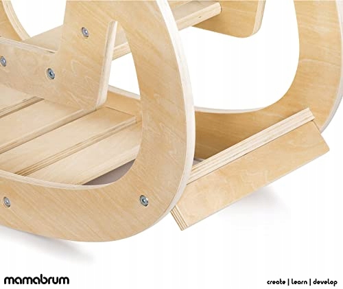 Mamabrum Balance Board for Kids, Wooden Rocker for Children from 1 Year, Le Rodzaj bujaki