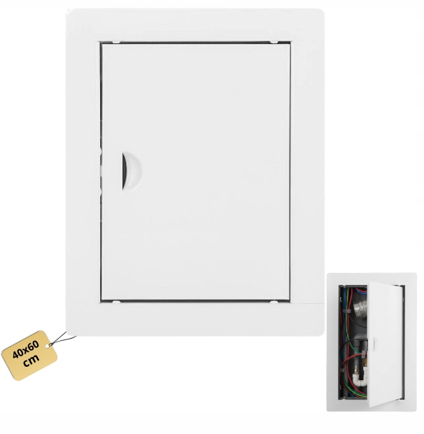 Revizní Dvířka Bílá 40x60cm Kovová Rámeček Čistící Zámek