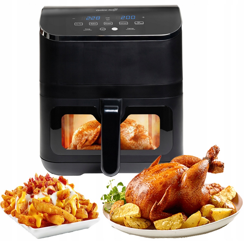 Air Fryer Fritéza Bez Tuku, Velká, Výkonná, 1875 W, 6 L Fritéza