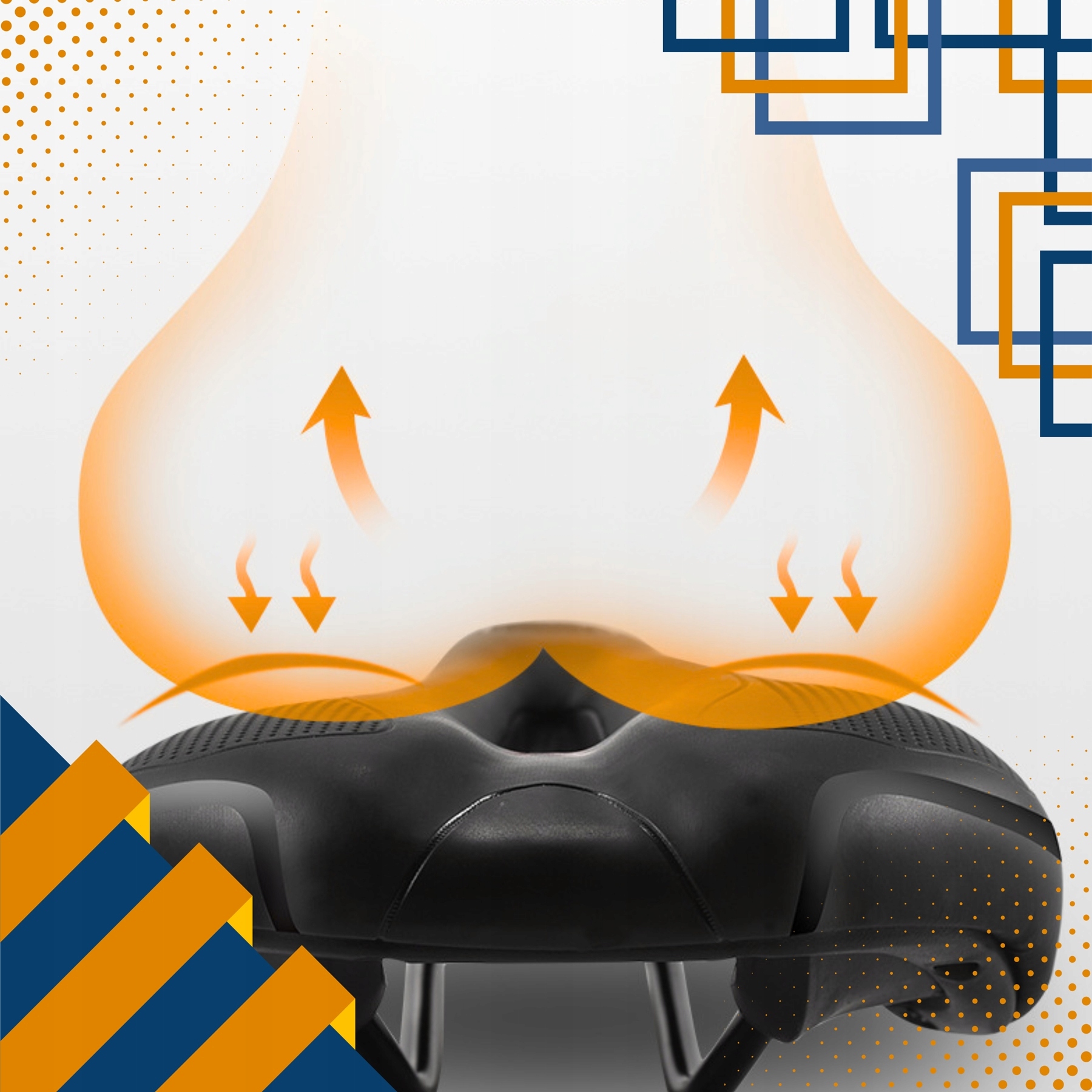 SIODEŁKO ROWEROWE ŻELOWE SIODŁO SPORTOWE DO ROWERU NA ROWER MĘSKIE DAMSKIE Waga 300 g