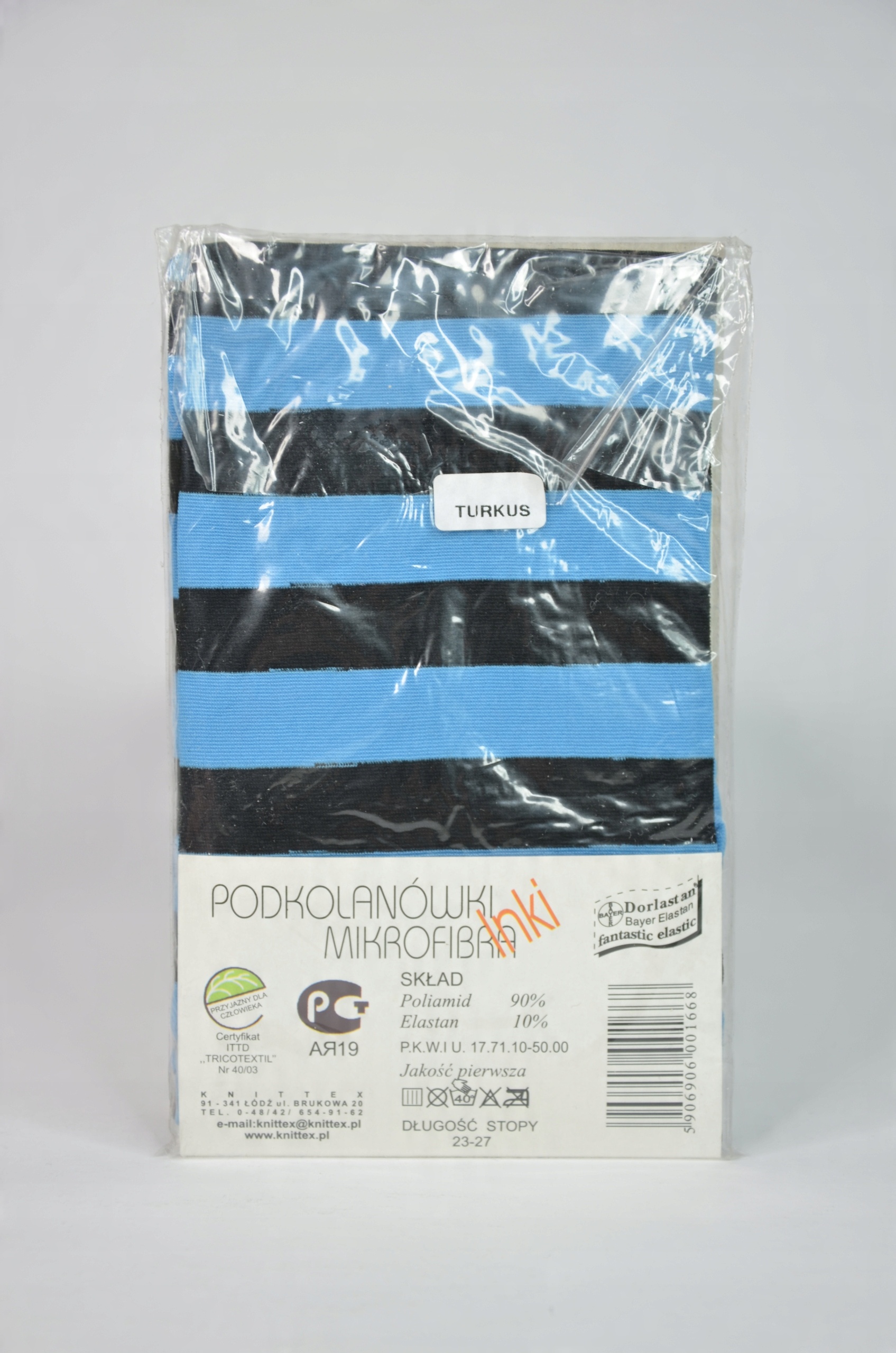 

Podkolanówki wzorzyste Inki, Knittex, turkus