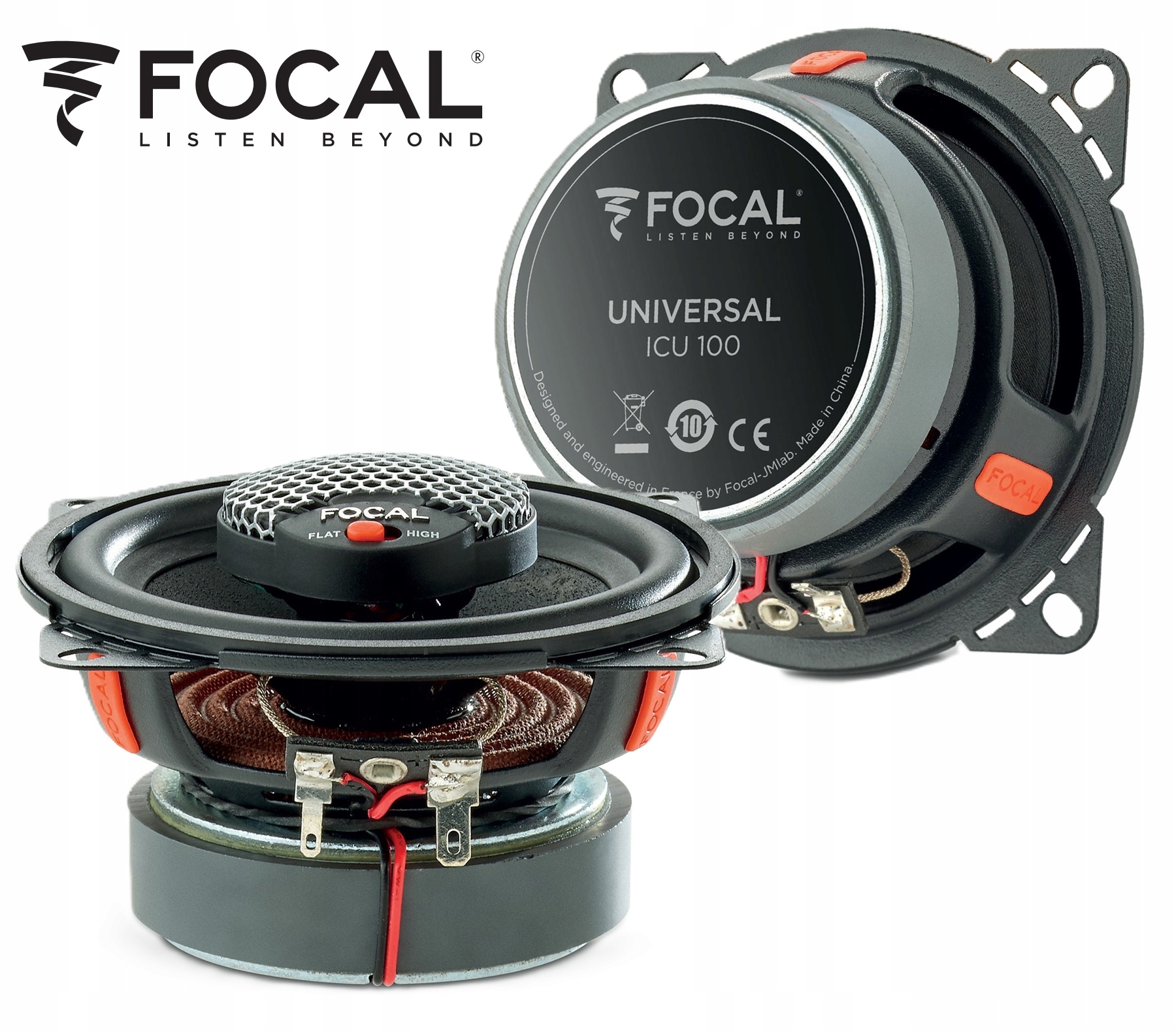 Zestaw współosiowych głośników Focal Icu 100 2- drożne 10cm Szybki Montaż