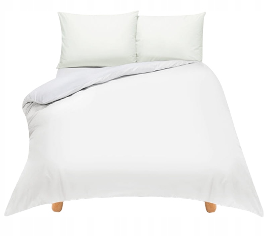 Sada Povlečení Bílá Hladká Mikrovlákno 200X220 CM