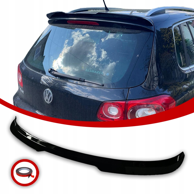 Vw Tiguan Letka Spoiler Doplněk 2007-2016 Černý Lesk