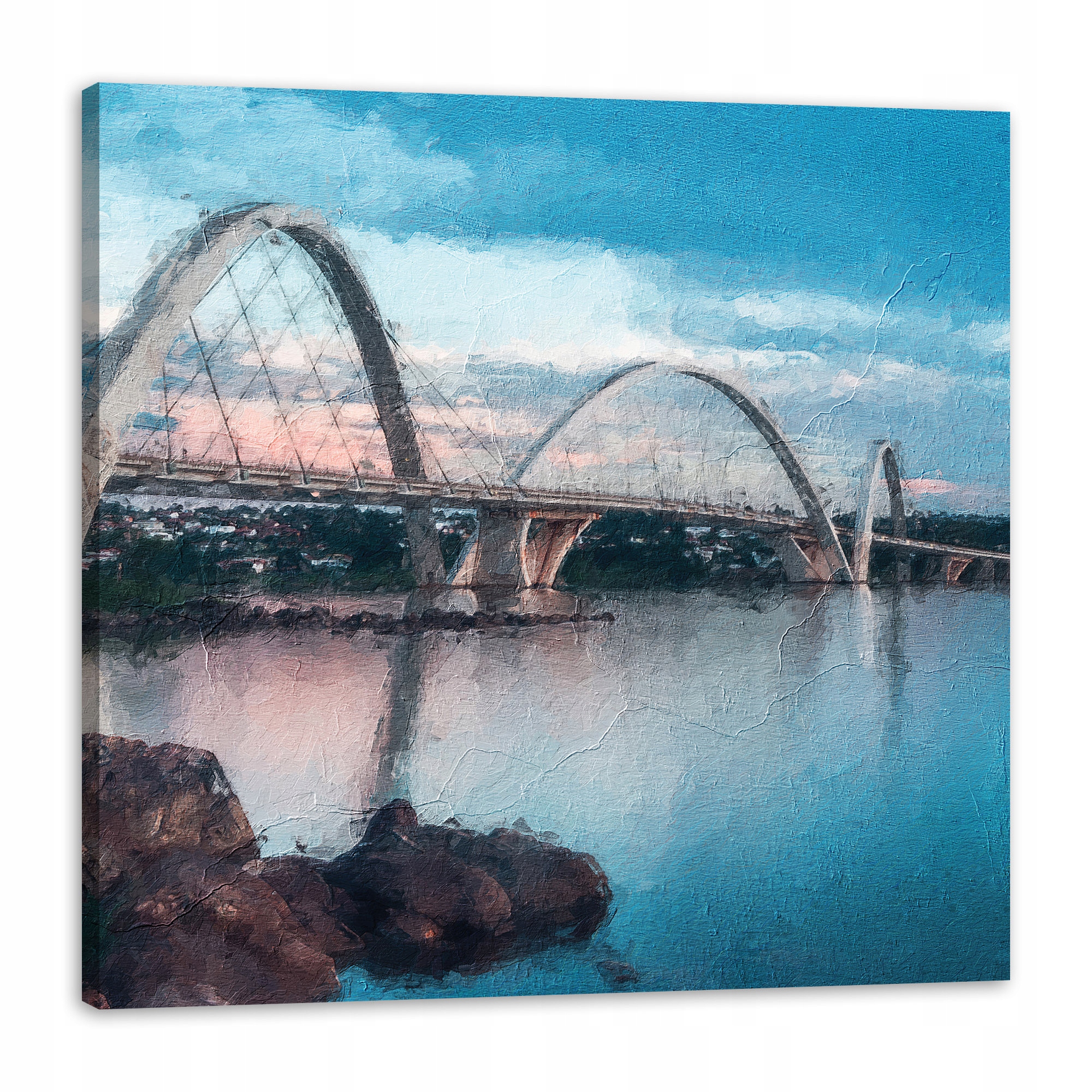 Obraz na plátně Most Juscelino Kubitschek Brazílie 80x80 cm
