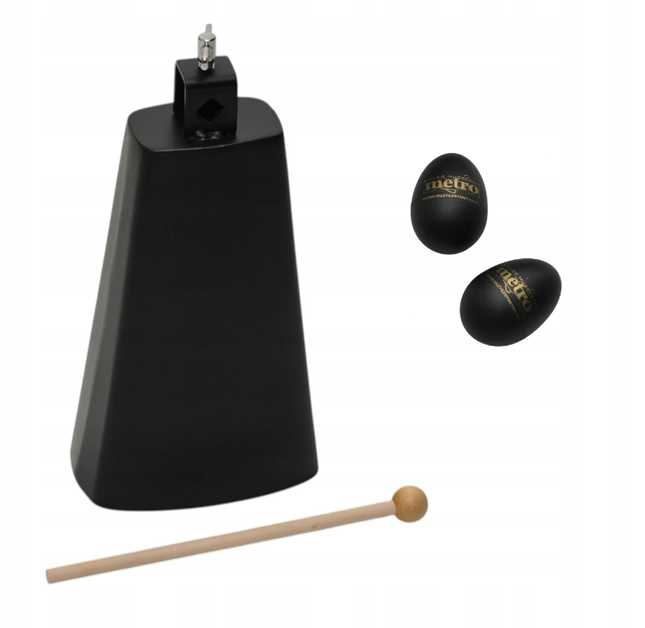 Krowi dzwonek COWBELL 8'' CBB + EGG SHAKERY METRO BLACK