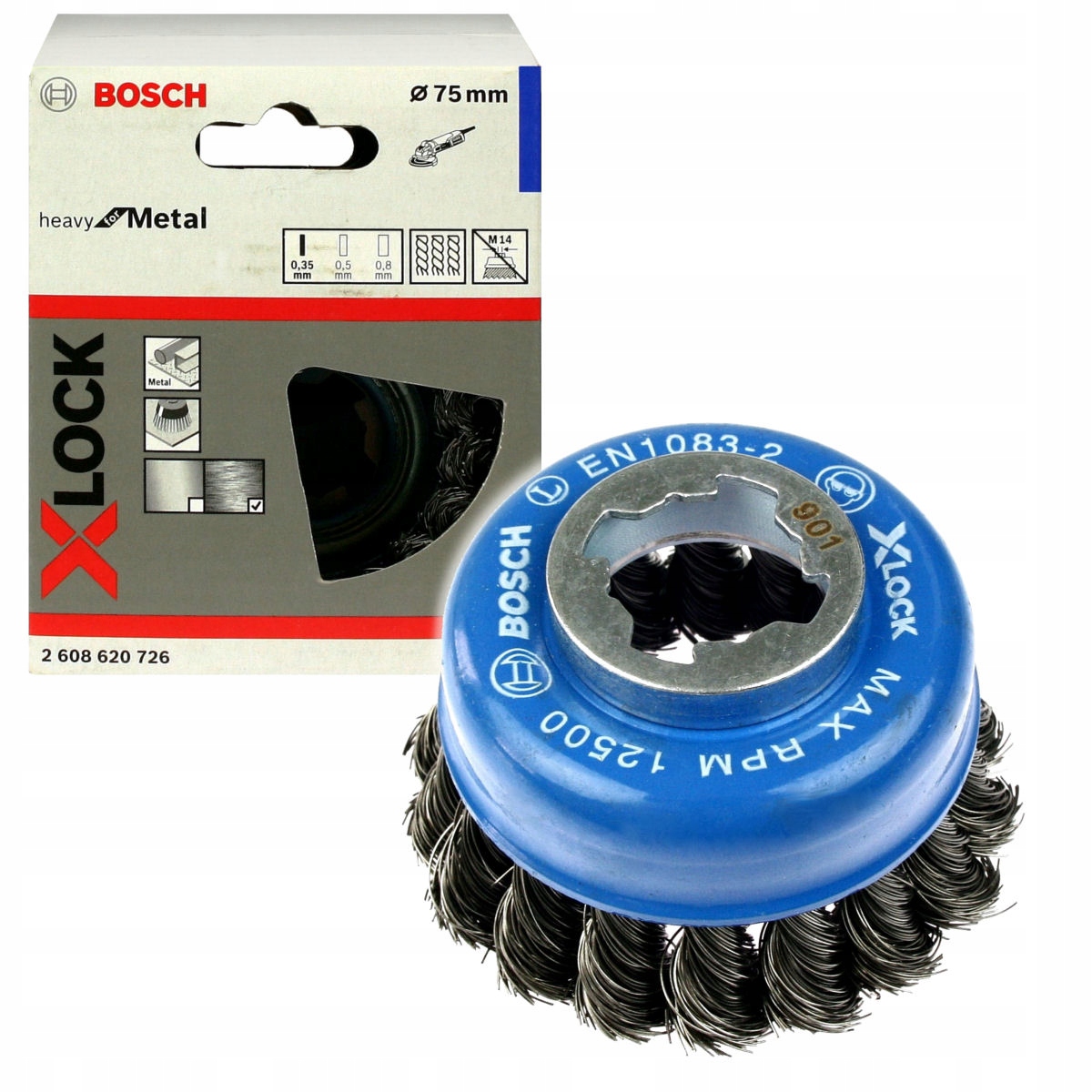 

Bosch Szczotka Garnkowa Druciana 75mm X-lock