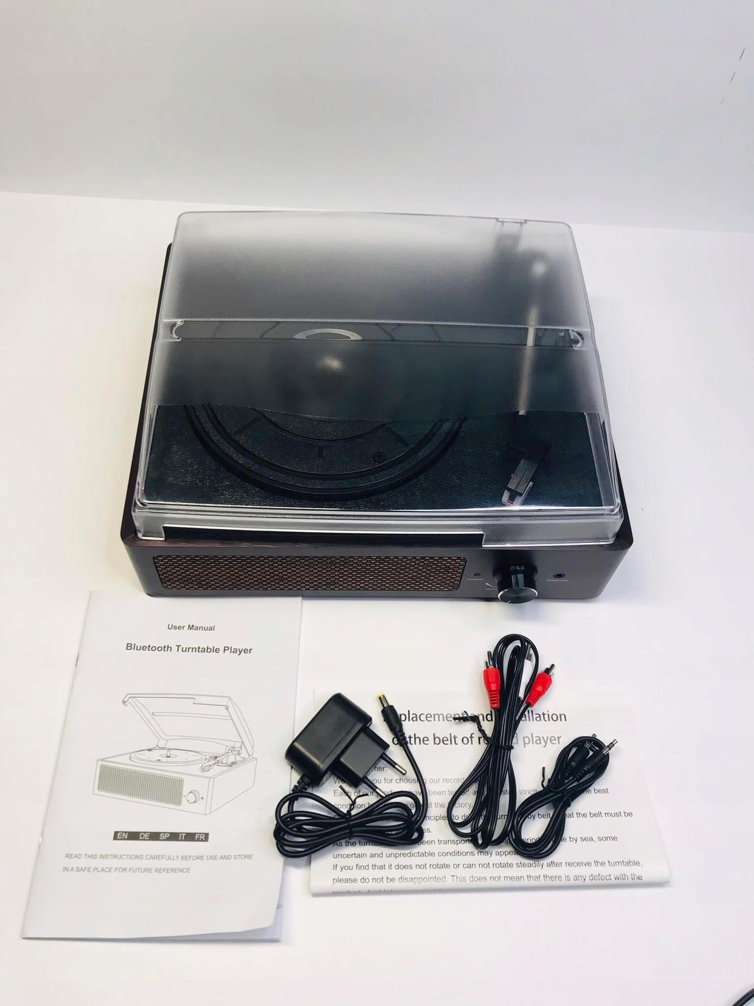 Gramofon MASOCO 3-biegowy Bluetooth AUX RCA Marka inna