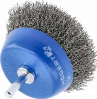 SZCZOTKA CZOŁOWA STALOWA Z TRZPIENIEM 50MM DRUT STALOWY 0,3MM Zastosowanie metal