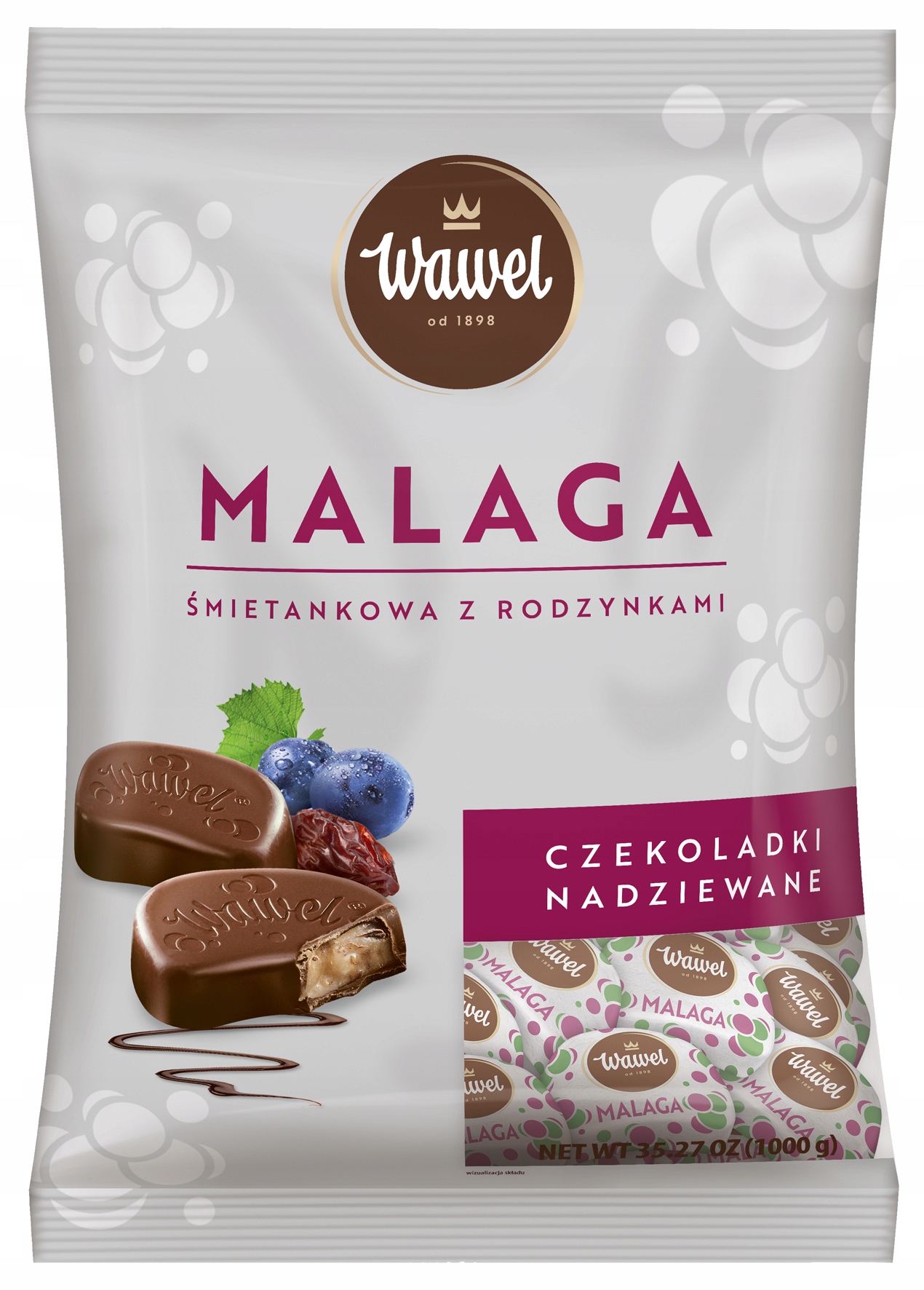 Levně Wawel čokoládky Malaga 1 kg