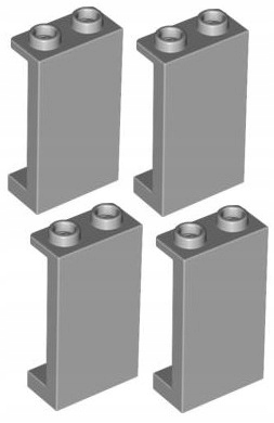 

Lego Jasno Szary Panel 1x2x3 (87544/4585429) X4