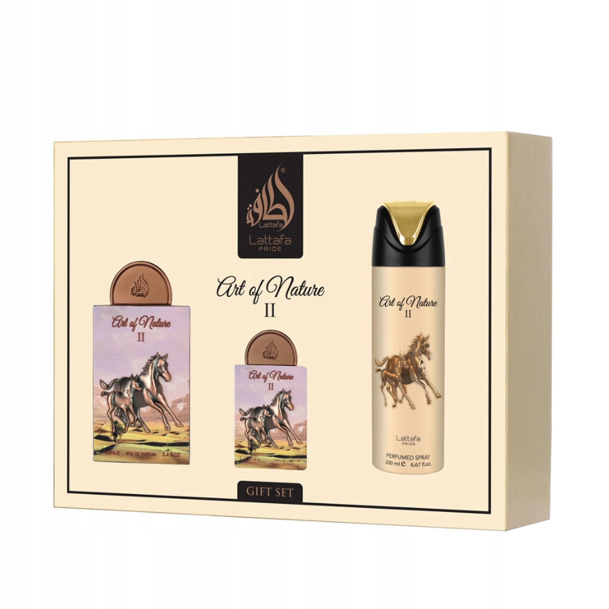 Lattafa Pride Art Of Nature II Edp 100 ml Edp 20 ml tělový sprej 200 ml