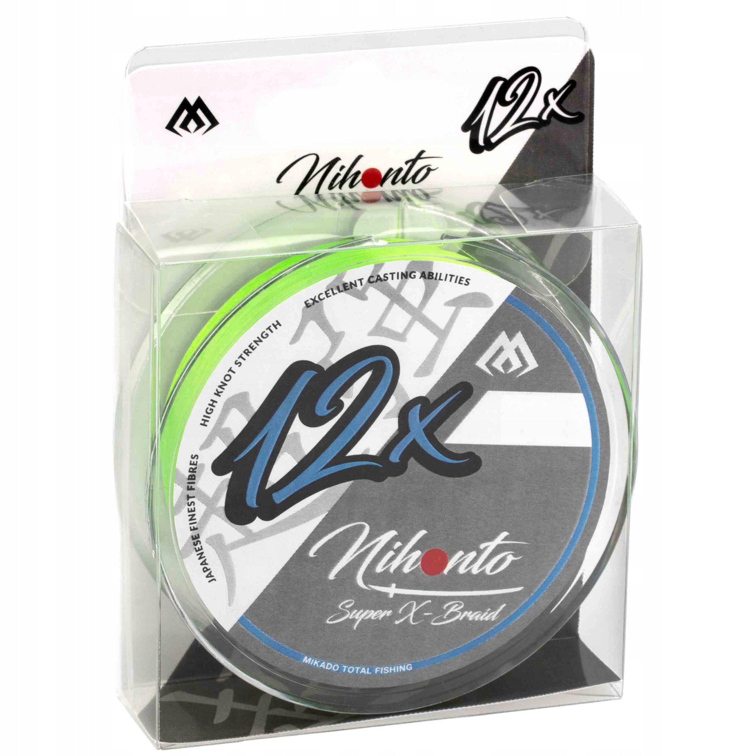 Plecionka 12X Nihonto X-braid Żółta Fluo 0,23mm /150m