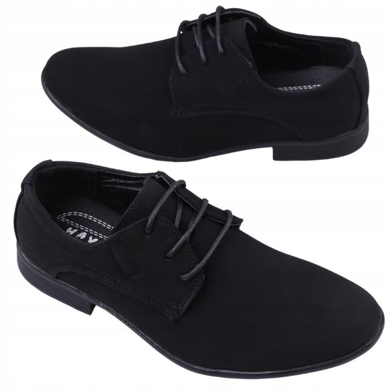 BUTY WIZYTOWE CHŁOPIĘCE MŁODZIEŻOWE PÓŁBUTY ZAMSZ Stan opakowania oryginalne