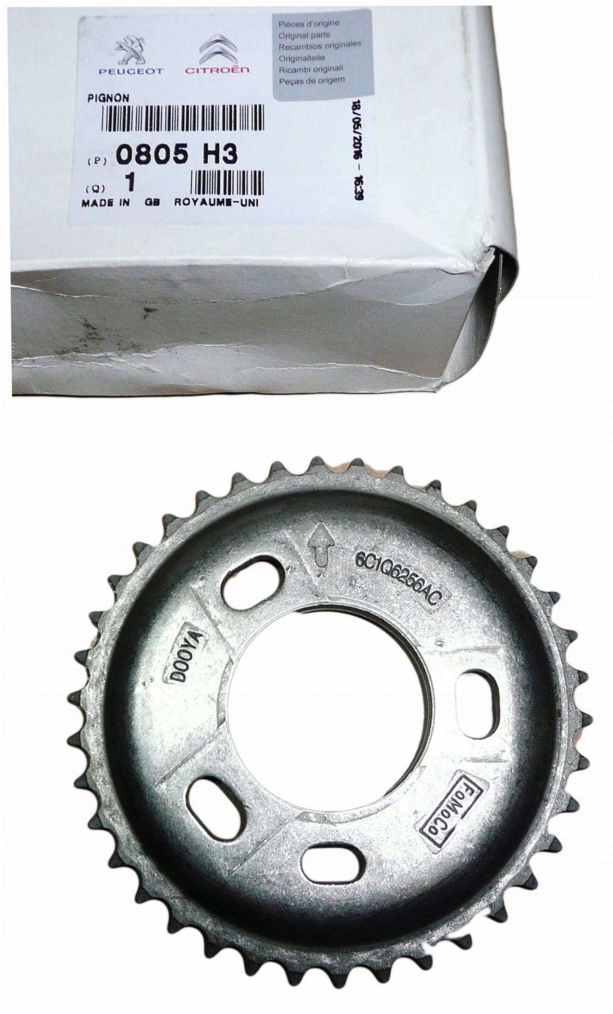 0805H3 - КОЛЕСО РОЗПОДІЛЬНОГО ВАЛУ JUMPER III 2.2 HDI 0805.H3 ORG