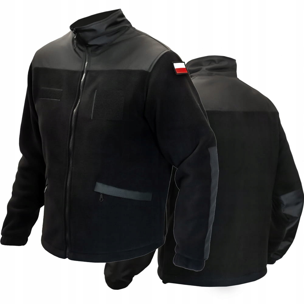 Bluza Polar Polarowa Wojskowa Morowo Turystyczna Czarna Roz S Flagi