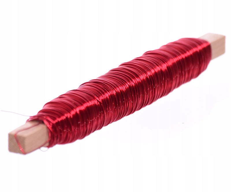 

Drut nawijany czerwony 100g na kołku 0,5mm stroiki