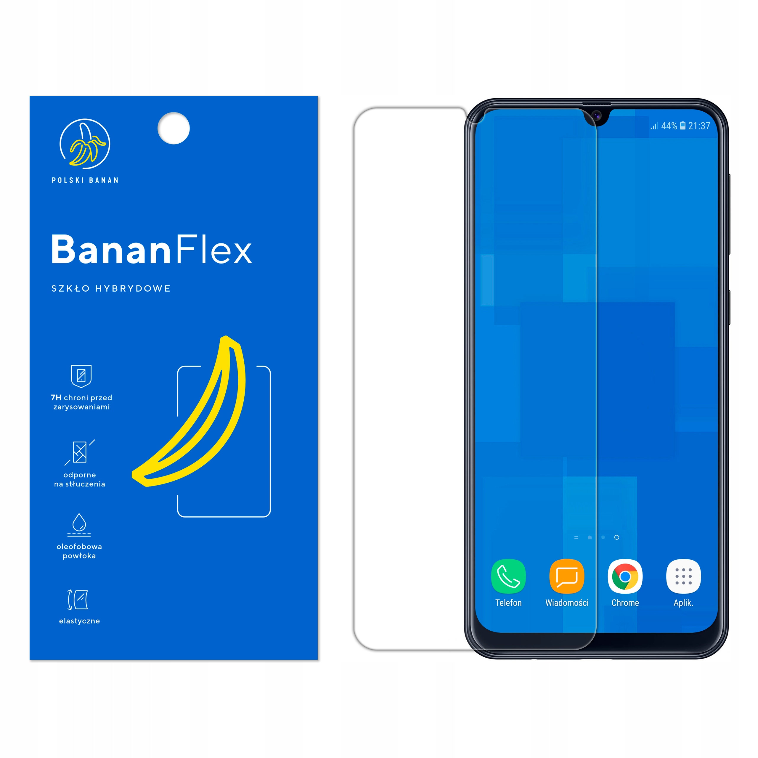 

Szkło Hybrydowe Polski Banan 7H do Samsung M21