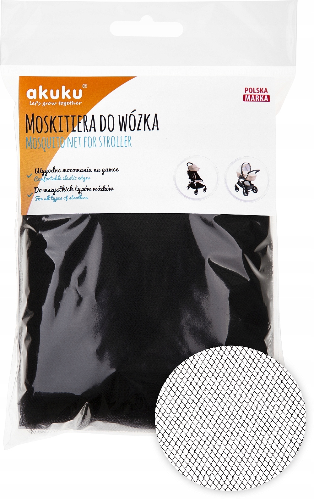 DROBNA MOSKITIERA na Wózek Uniwersalna CZARNA EAN (GTIN) 5907644004461