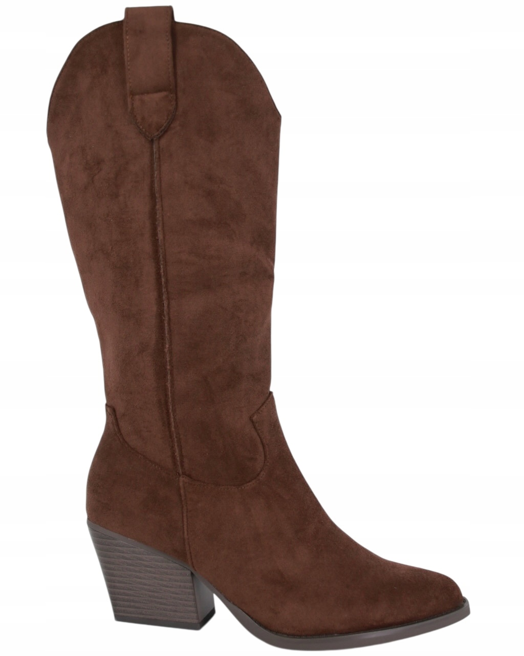 Jarní Krátké Kozačky Kovbojské Boty Semišové Hnědé Dámské Boty 39