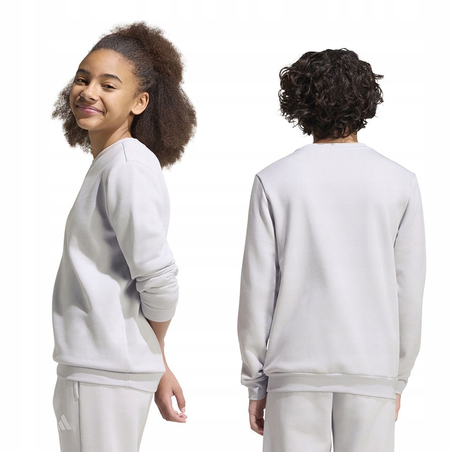 Mikina bez kapuce pro juniory adidas Entrada 26 šedá JZ6551 vel. 140 cm