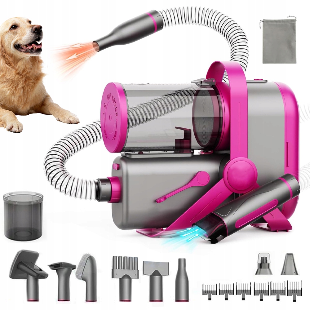 Levně 10V1 Stroj Na Grooming: Vysavač, Zastřihovač, Frézka Na Drápky, Tichá