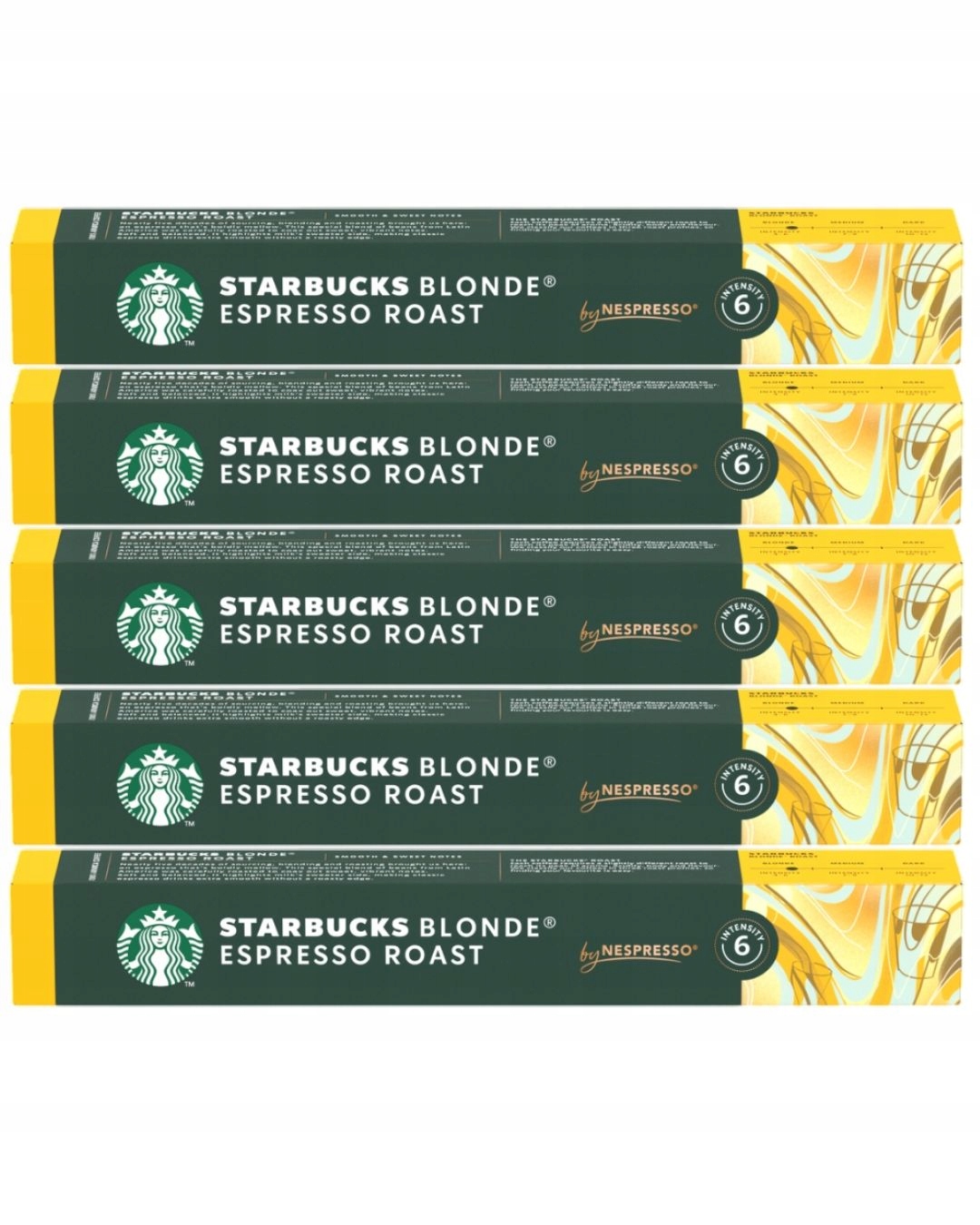 Starbucks Nespresso Blonde Espresso 10 kapsułek 5x 53g