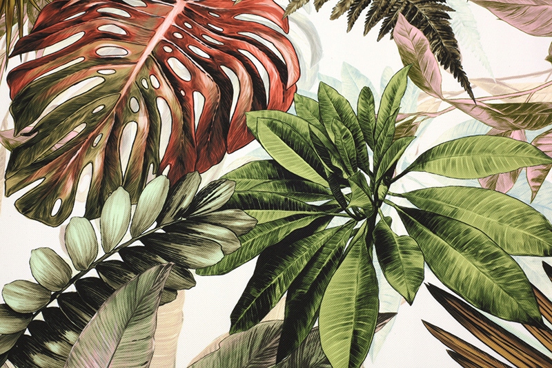 

Tkanina DX 51 Paproć Monstera Materiał Zasłonowy