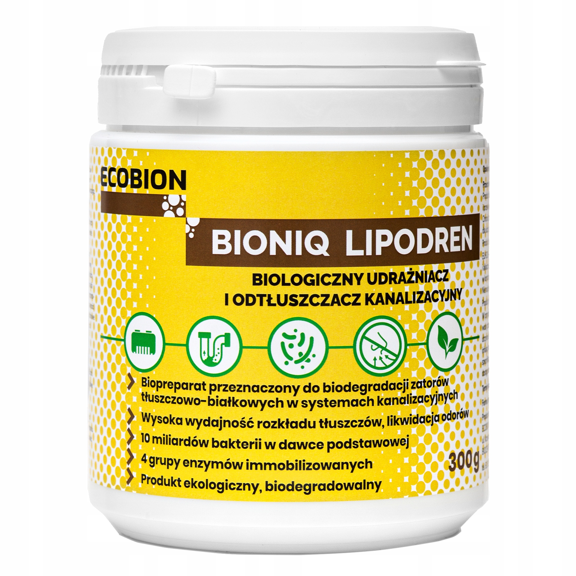 

Bioniq Lipodren Bio odtłuszczacz kanalizacji 300g
