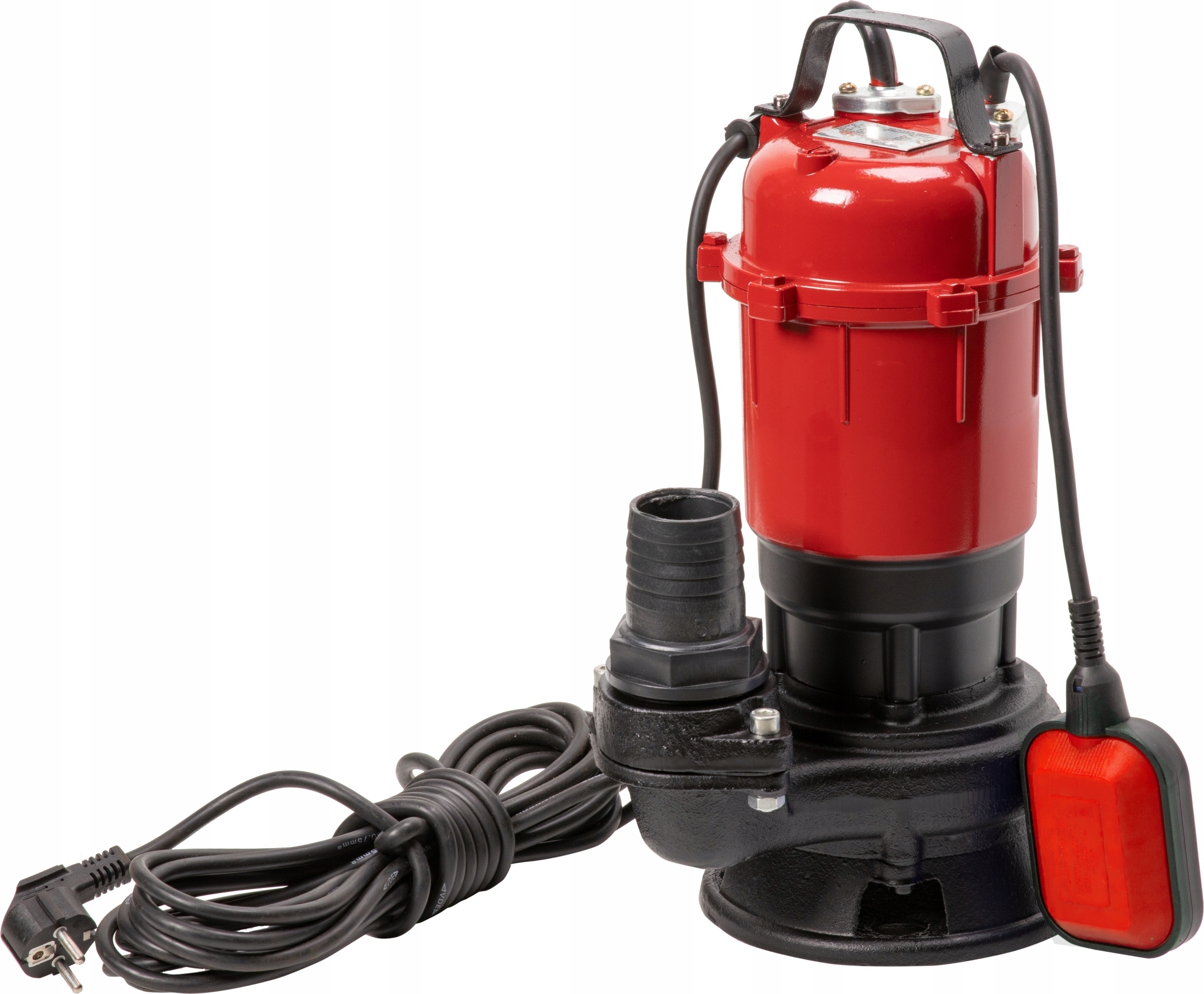 POMPA WODY CZYSTEJ SZAMBA BRUDNEJ ROZDRABNIACZEM ZATAPIALNA PŁYWAK WĄŻ 50M Moc silnika 550 W