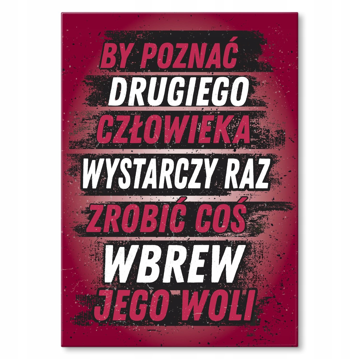 Kovový plakát Poznat člověka Dárek 42 x 59 cm