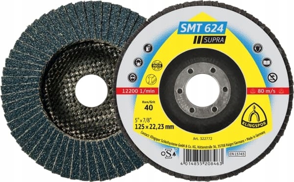 

Ściernica Listkowa Lamelka 125 P40 Supra Klingspor