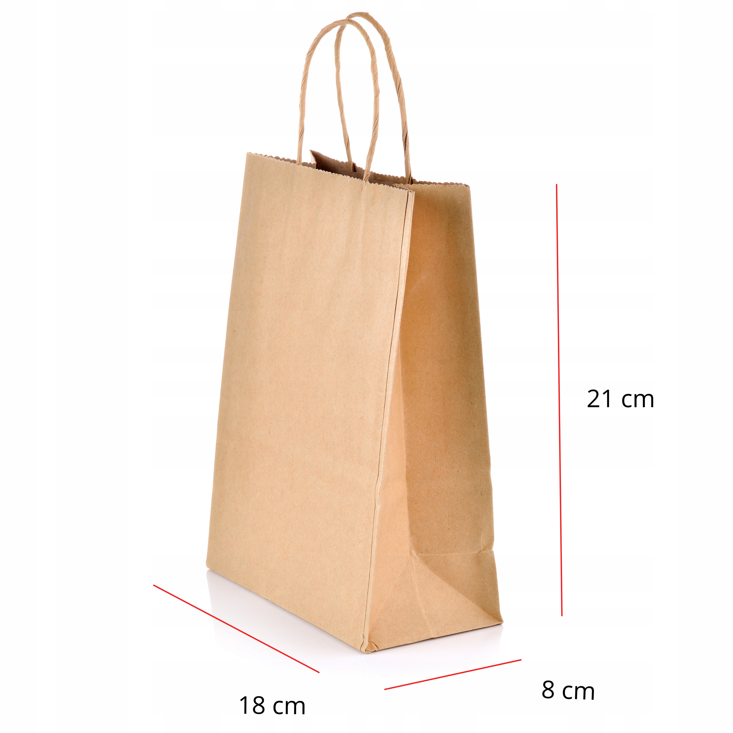 TORBA TOREBKA PAPIEROWA SZARA KLOCKOWA KRAFT Z UCHEM 18x8x21 CM 25 SZTUK EAN (GTIN) 0075678164125