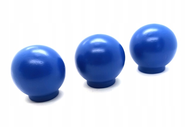 UCHWYT MEBLOWY GAŁKA DREWNIANA KULKA NIEBIESKA ZESTAW 3 SZT