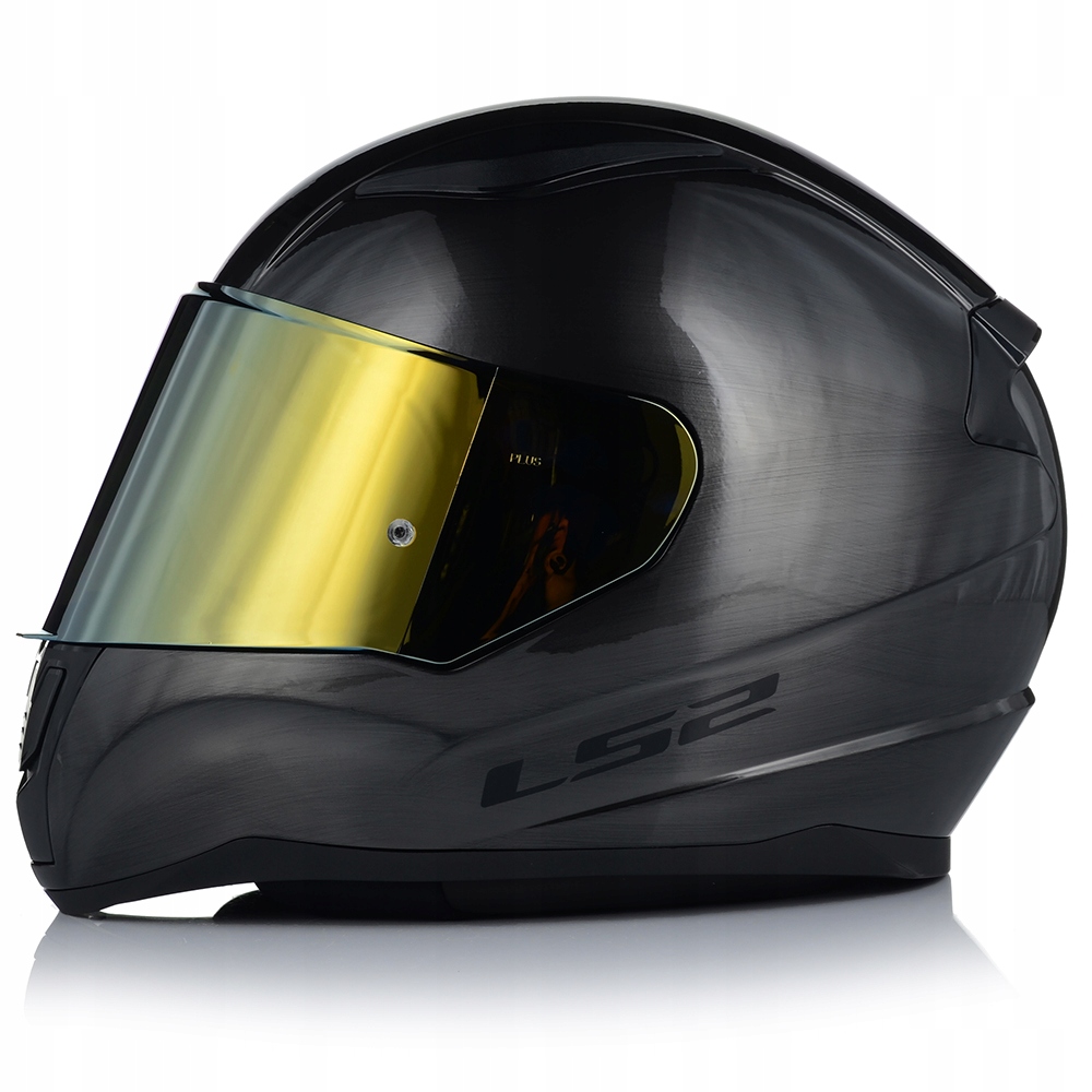KASK MOTOCYKLOWY LS2 FF353 RAPID II JEANS TITANIUM + ZŁOTA SZYBA Kolor szary
